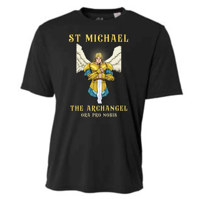 St Michael The Archangel Roman Catholic Gift Cooling Performance Crew T-Shirt