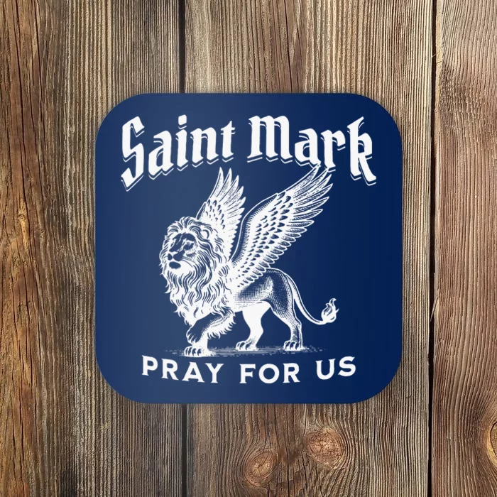 St Mark The Evangelist Apostle Lion Symbol Catholic Saint Coaster