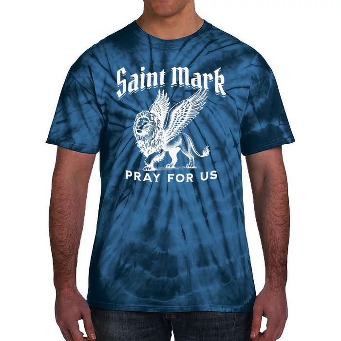 St Mark The Evangelist Apostle Lion Symbol Catholic Saint Tie-Dye T-Shirt