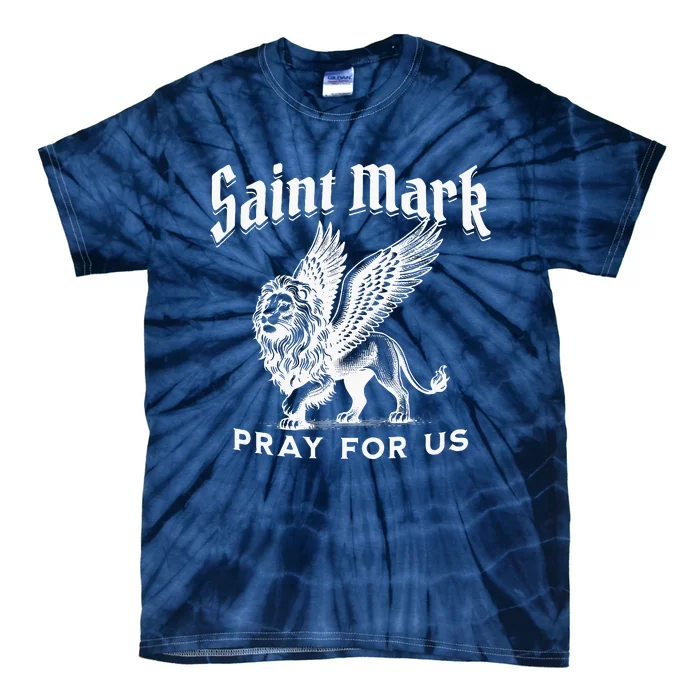 St Mark The Evangelist Apostle Lion Symbol Catholic Saint Tie-Dye T-Shirt