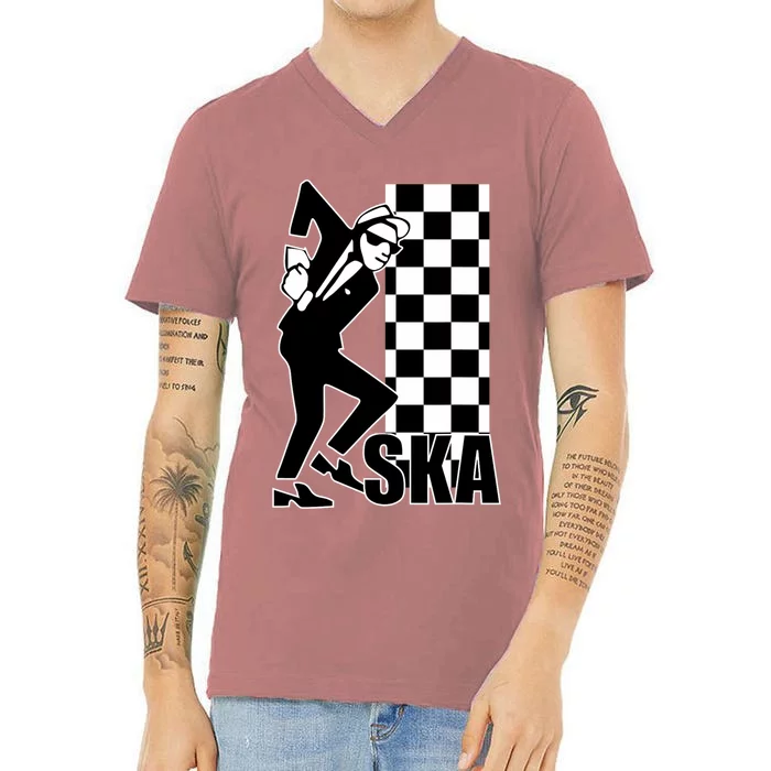 Ska Music Tska Music Is Life Ska Reggae V-Neck T-Shirt