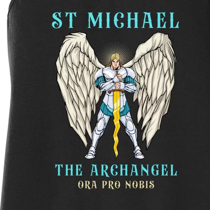 St Michael The Archangel Roman Catholic Gift Women's Racerback Tank