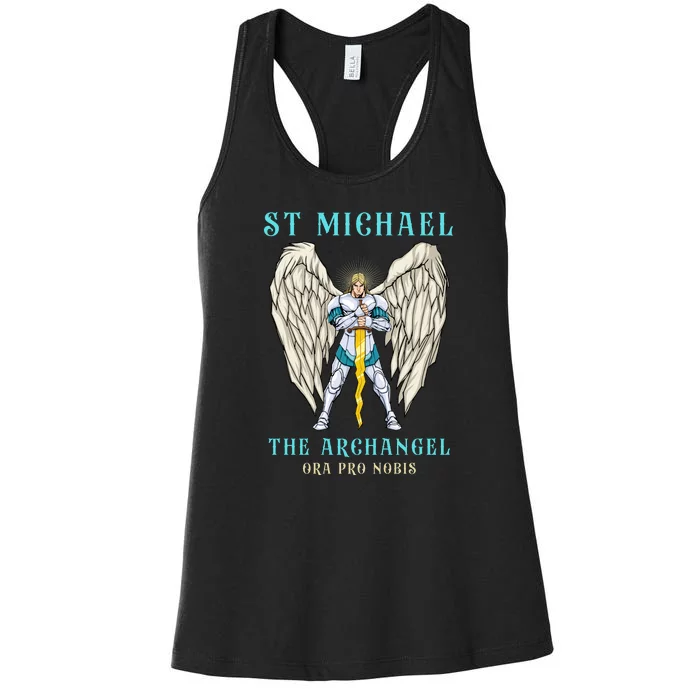 St Michael The Archangel Roman Catholic Gift Women's Racerback Tank