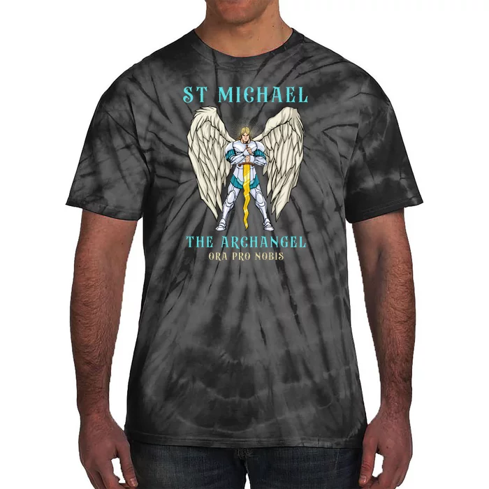 St Michael The Archangel Roman Catholic Gift Tie-Dye T-Shirt