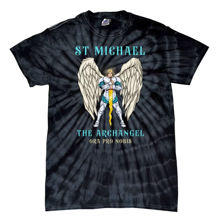 St Michael The Archangel Roman Catholic Gift Tie-Dye T-Shirt