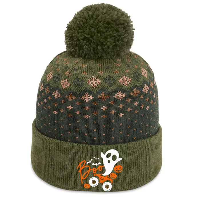 Spooky Monster Truck Halloween Decor The Baniff Cuffed Pom Beanie