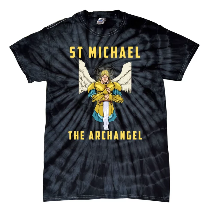 St Michael The Archangel Roman Catholic Gift Tie-Dye T-Shirt