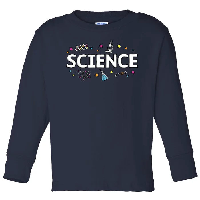 Science May The Force Be With You Funny Toddler Long Sleeve Shirt