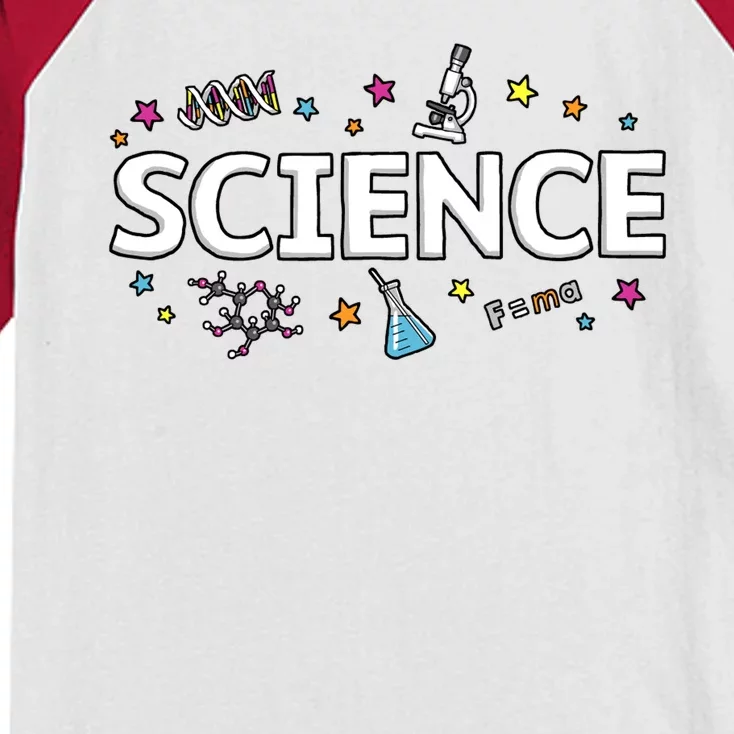 Science May The Force Be With You Funny Kids Colorblock Raglan Jersey