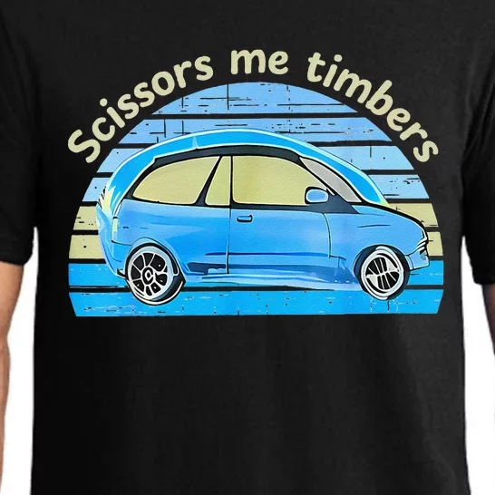 Scissors Me Timbers Funny Car Pajama Set