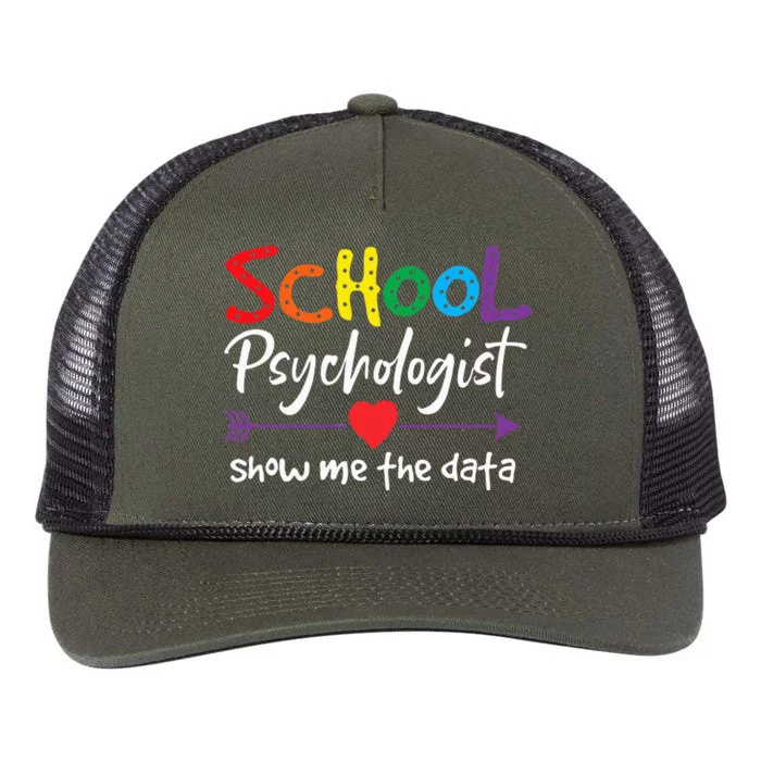 Show Me The Data School Psychologist Retro Rope Trucker Hat Cap