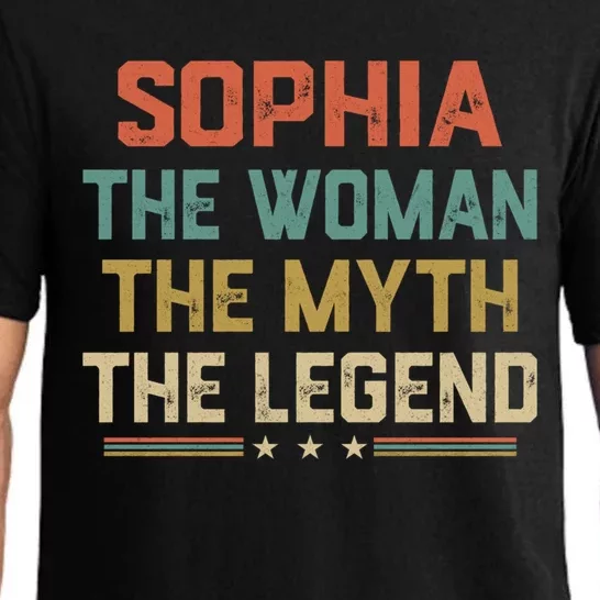 Sophia Myth The Legend Great Gift Sophia First Name Funny Gift Pajama Set