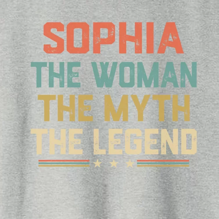 Sophia Myth The Legend Great Gift Sophia First Name Funny Gift Women's Crop Top Tee