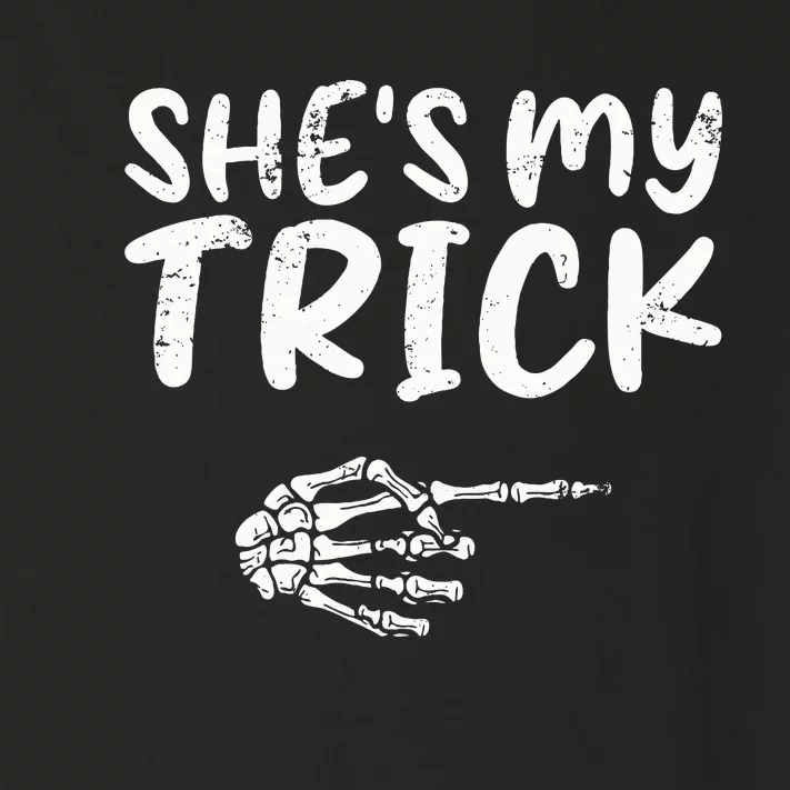 She's My Trick Skeleton Hand Halloween Costume Couples Toddler Long Sleeve Shirt