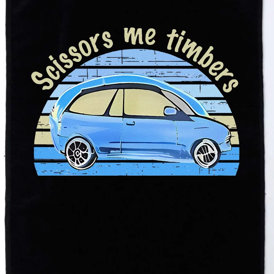 Scissors Me Timbers Funny Car Platinum Collection Golf Towel