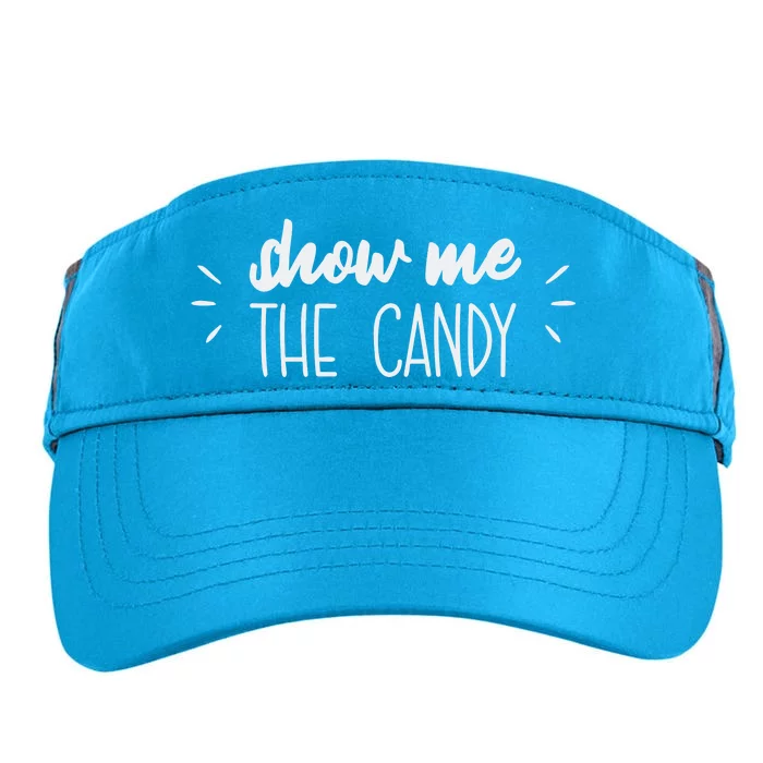 Show Me The Candy Funny Halloween Adult Drive Performance Visor