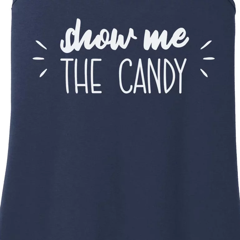 Show Me The Candy Funny Halloween Ladies Essential Tank