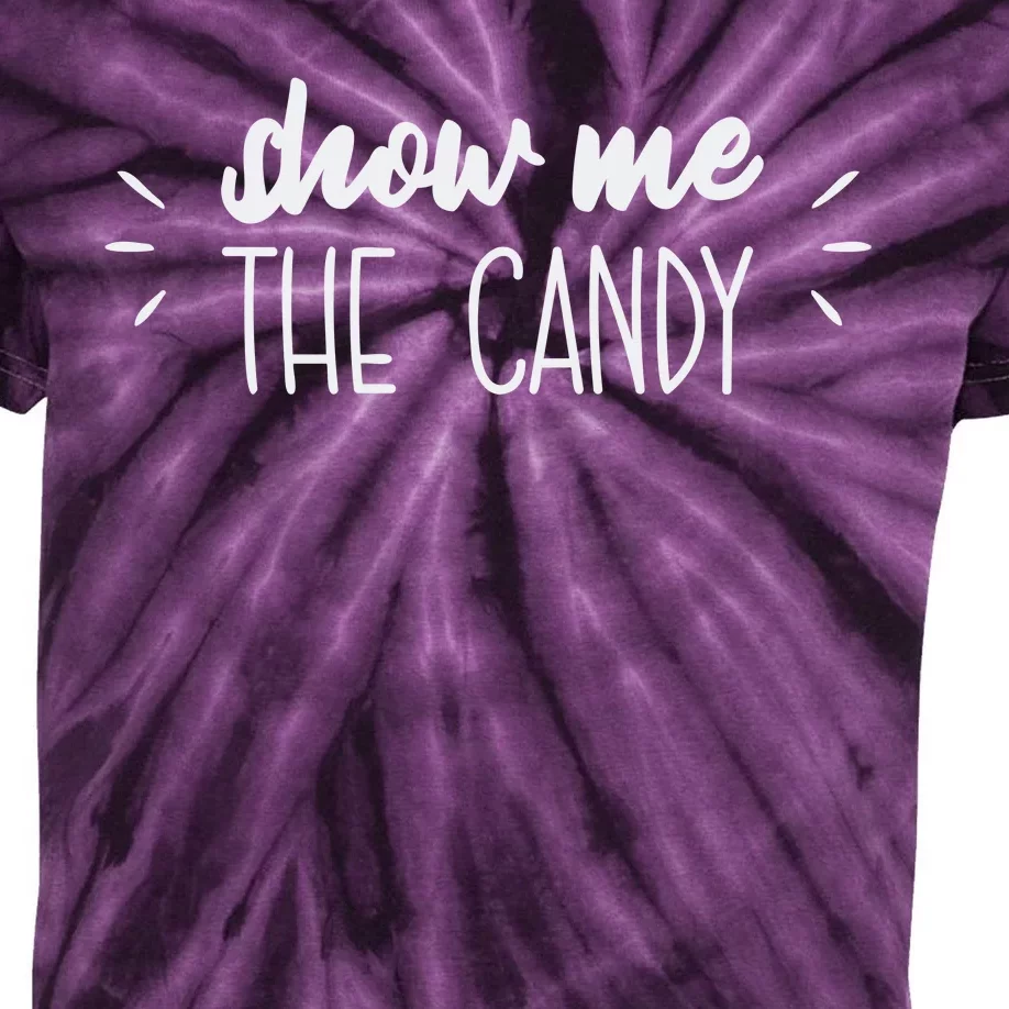 Show Me The Candy Funny Halloween Kids Tie-Dye T-Shirt