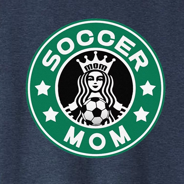 Soccer Mom Team Mom Best Mother Soccer Car Pool Women's Crop Top Tee