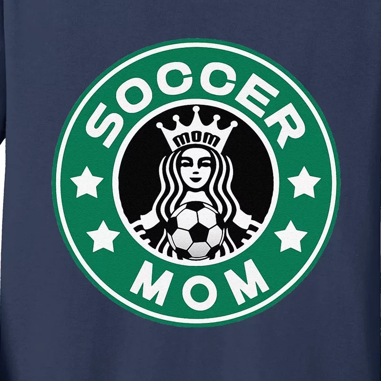 Soccer Mom Team Mom Best Mother Soccer Car Pool Kids Long Sleeve Shirt