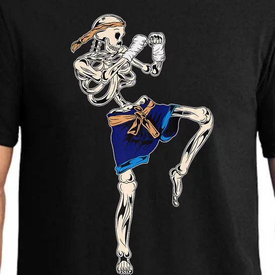 Skeleton Muay Thai Halloween Kickboxing MMA Fighter Pajama Set