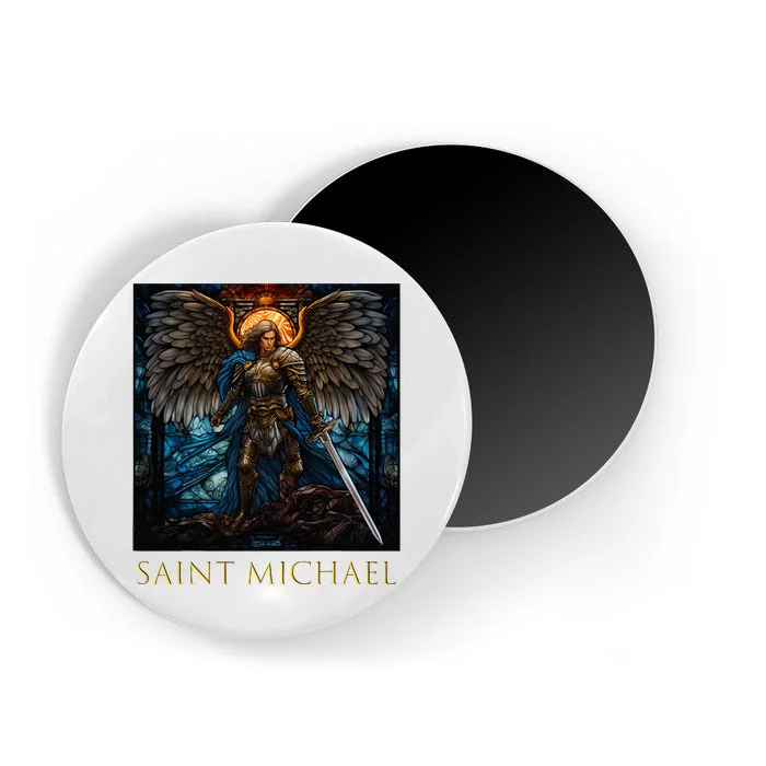 Saint Michael The Archangel Stained Glass Magnet