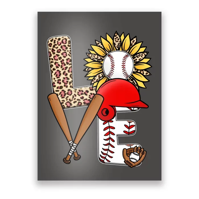 Softball Mom T Shirts, Love Soccer Leopard Sunflower Sports Ball Valentine Day Poster