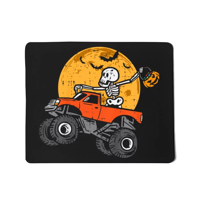 Skeleton Monster Truck Moon Candy Halloween Mousepad