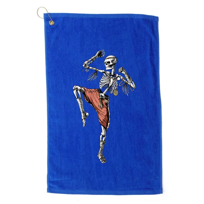 Skeleton Muay Thai Boxing Karate Kickboxing Martial Arts Gift Platinum Collection Golf Towel