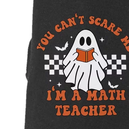 Spooky Math Teacher Retro Cute Ghost Design Doggie 3-End Fleece Hoodie