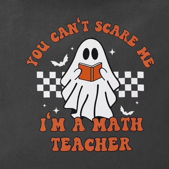 Spooky Math Teacher Retro Cute Ghost Design Zip Tote Bag