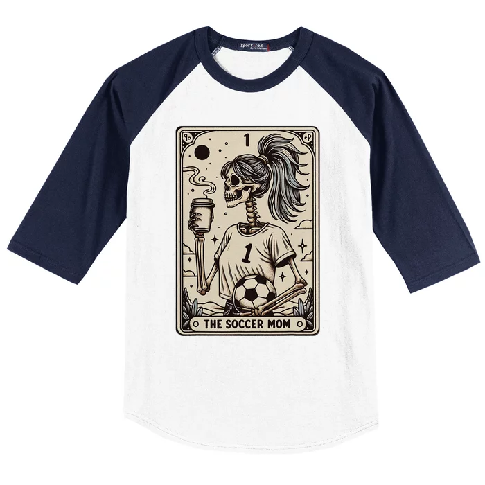 Soccer Mom Tarot Card Vintage Halloween Soccer Mama Gift Baseball Sleeve Shirt