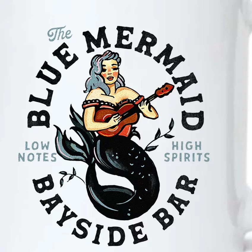 Sailor Mermaid Tattoo Guitar Playing Dive Bar Music Pinup Black Color Changing Mug