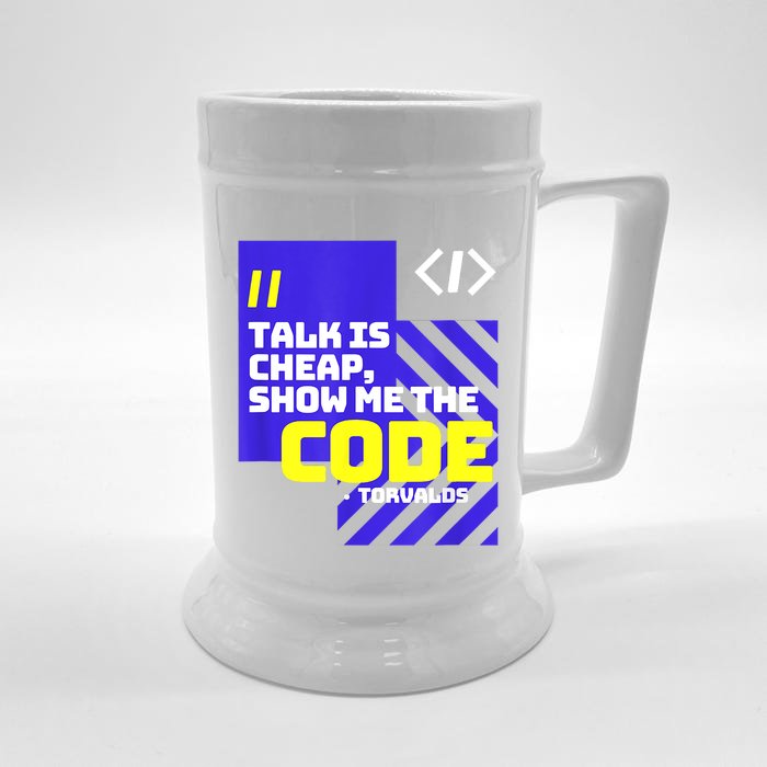 Show Me The Code Front & Back Beer Stein