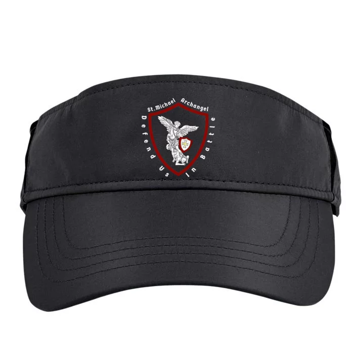 Saint Michael The Archangel Defend Us In Battle Adult Drive Performance Visor