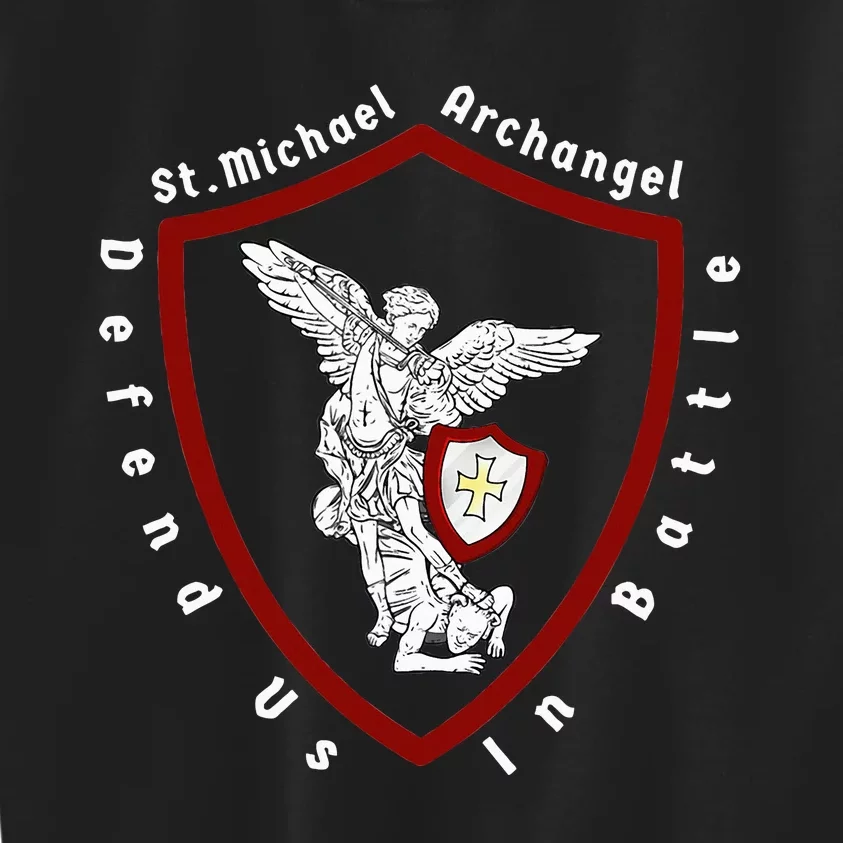 Saint Michael The Archangel Defend Us In Battle Kids Sweatshirt