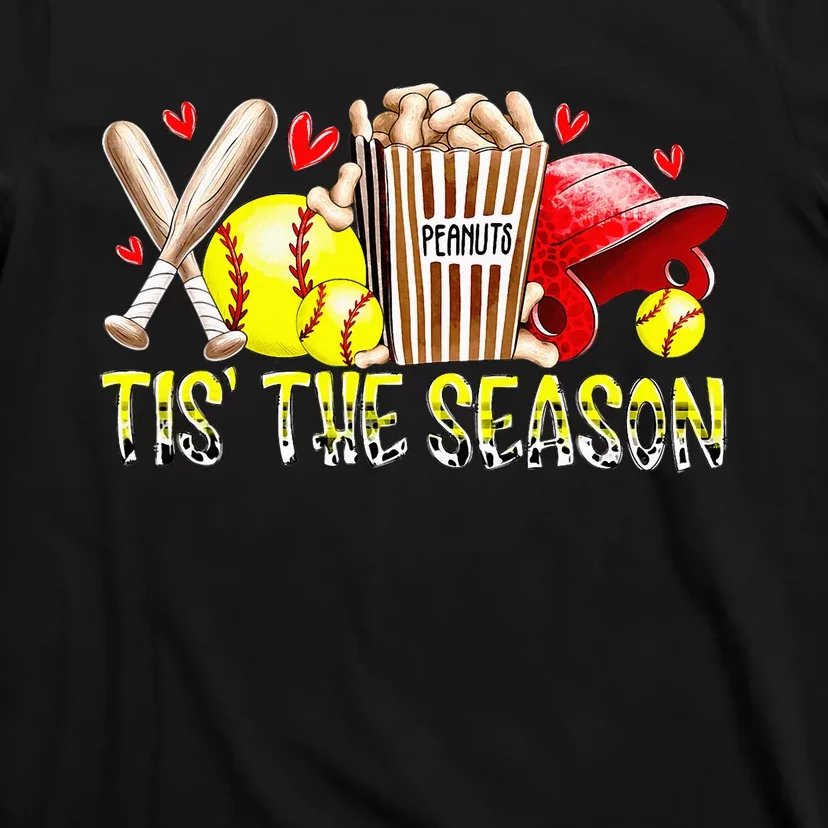 Softball Mom Tis the Season Softball funny sport lovers T-Shirt