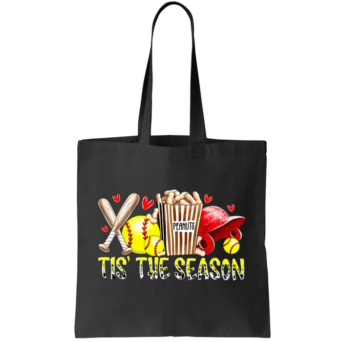 Softball Mom Tis the Season Softball funny sport lovers Tote Bag