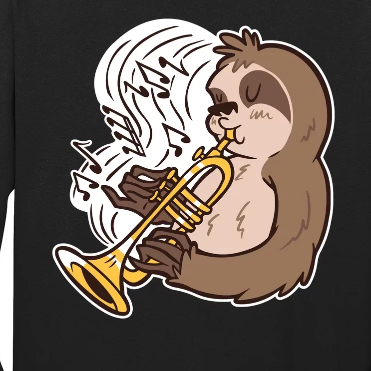 Sloth Musical Trumpet Long Sleeve Shirt