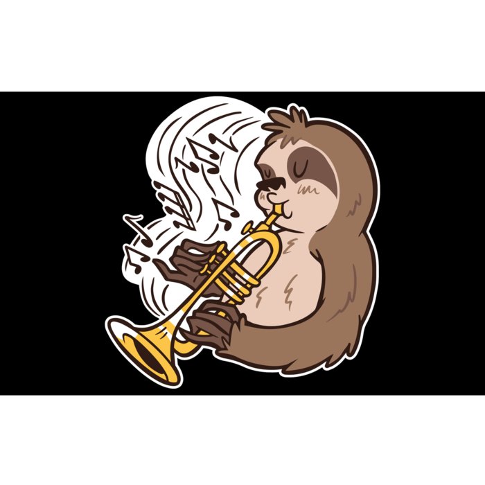 Sloth Musical Trumpet Bumper Sticker