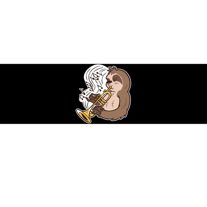 Sloth Musical Trumpet Bumper Sticker