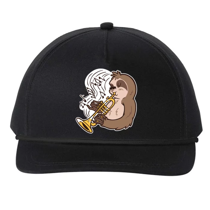 Sloth Musical Trumpet Snapback Five-Panel Rope Hat