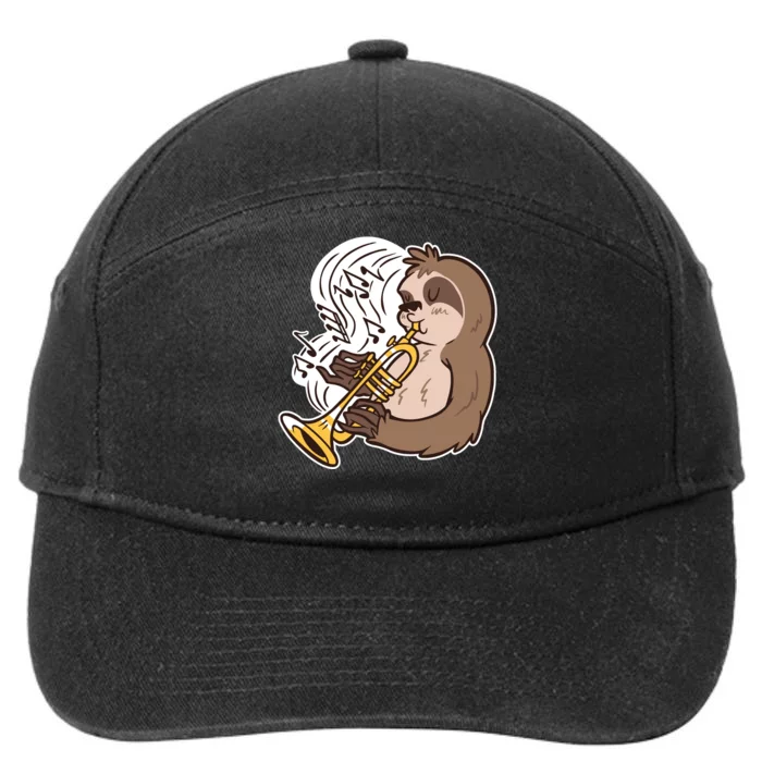 Sloth Musical Trumpet 7-Panel Snapback Hat