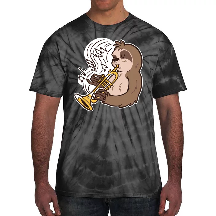 Sloth Musical Trumpet Tie-Dye T-Shirt