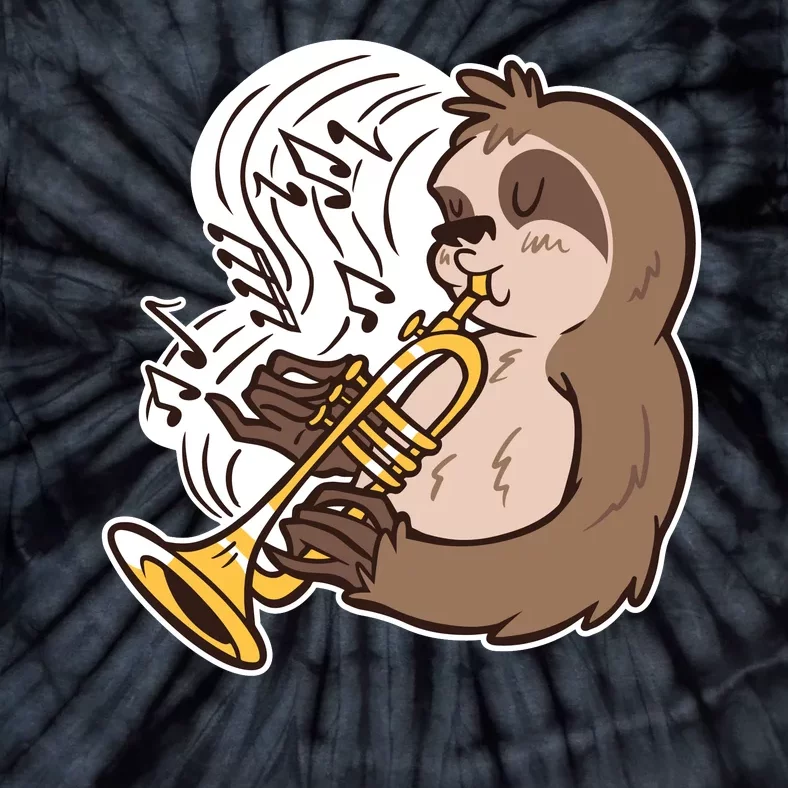 Sloth Musical Trumpet Tie-Dye T-Shirt