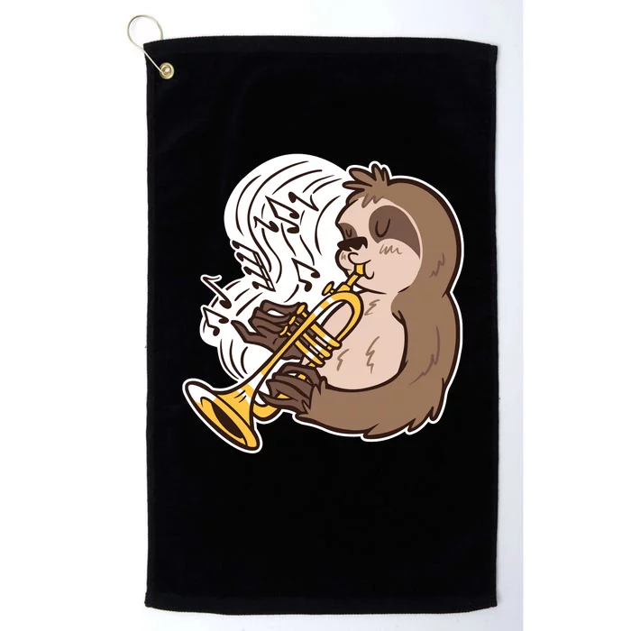 Sloth Musical Trumpet Platinum Collection Golf Towel