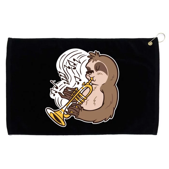 Sloth Musical Trumpet Grommeted Golf Towel