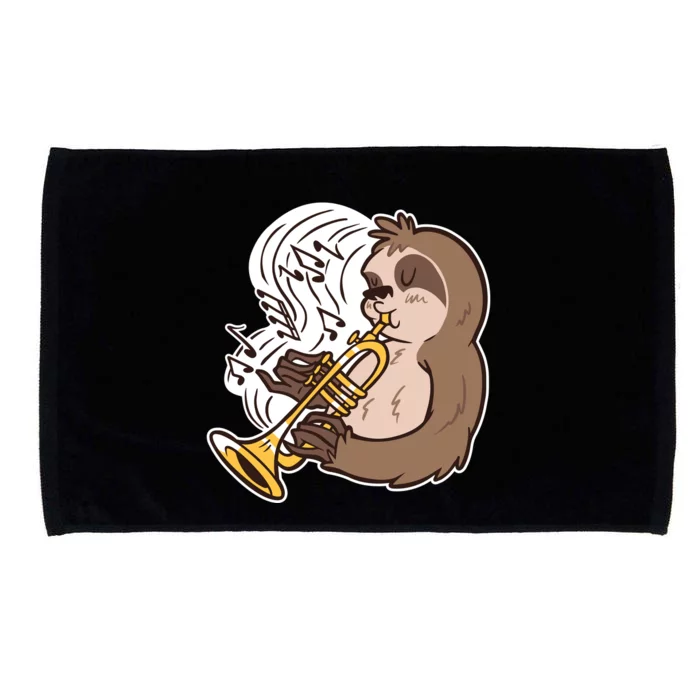 Sloth Musical Trumpet Microfiber Hand Towel