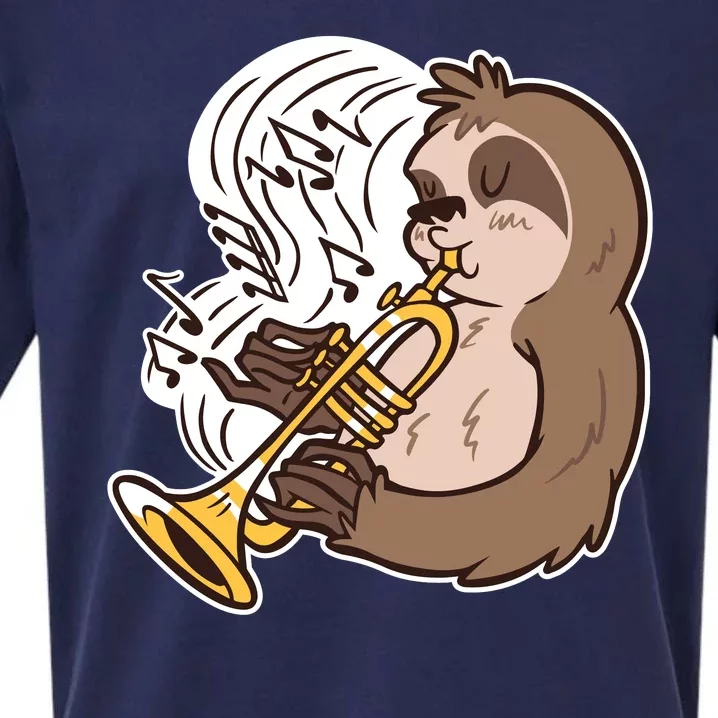 Sloth Musical Trumpet Sueded Cloud Jersey T-Shirt