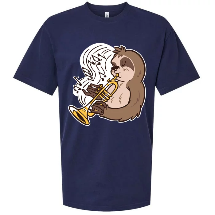 Sloth Musical Trumpet Sueded Cloud Jersey T-Shirt